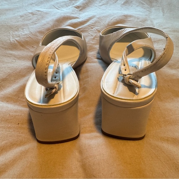 Franco Racer White Slingback Heels - Size 10 - Picture 7 of 7